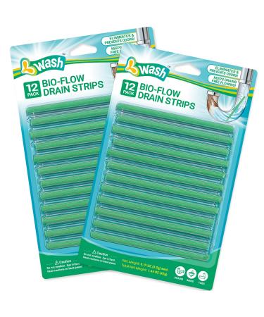 Bio-Flow Drain Strips - 24 Strips | Drain Cleaner & Odor Remover Drain Sticks