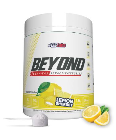 EHP Labs Beyond BCAA Powder Amino Acids Supplement for Muscle Recovery - 8g of Sugar Free BCAAs Amino Acids Post Workout Recovery Powder & 10g of EAA Amino Acids Powder - 60 Servings (Lemon Sherbet)