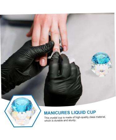 FRCOLOR 2 Pcs Nail Art Crystal Cup Clear Cups Glass Dappen Dish Bowl Glass Dappen Dish for Acrylic Nails Glass Containers with Lids Crystal Nail Cup Equipment White Crystal Symphony 5.5x5.5cmx2pcs Bluex2pcs - Buy Online on SooperMarket.com