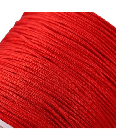 0.8mm Red Nylon Cord Thread for Chinese Knot Macrame Bracelet - Braided Rattail String - Buy Online on SooperMarket.com