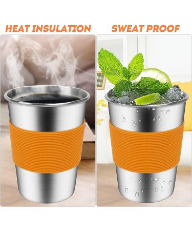 Vermida Kids 12oz Stainless Steel Cups with Straws and Lids - Spill Proof Tumbler for Toddlers - Metal Sippy Cups for School and Outdoor Activities - Green/Orange/Blue (Pack of 3) - Buy Online on SooperMarket.com