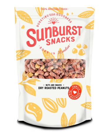 Sunburst Peanuts Dry Roasted & Sea Salted (No Oils with Skin) 1 KG Peanuts Dry Roasted & Salted