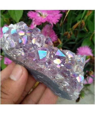 Amethyst Rough Stone 180g Gold Titanium Purple Rainbow Aura Amethyst Bismuth Crystal Cluster