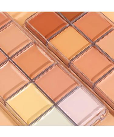 Joyeee 12 Colors Cream Conceal and Correct Concealer Palette Camouflage Makeup Contouring Foundation Kit with 11pcs Bamboo Brushes Makeup Brushes 1.00 g (Pack of 1) D - Buy Online on SooperMarket.com