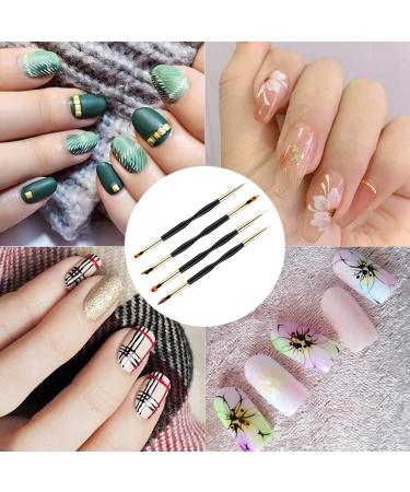 4pcs UV Gel Nail Brush Set - Professional Nail Art Brushes for Home | Gel Brush & Nail Accessories - Buy Online on SooperMarket.com