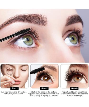 2 Pack Waterproof 4D Silk Fiber Mascara - Volume & Length, No Clump, All Day Wear - Buy Online on SooperMarket.com