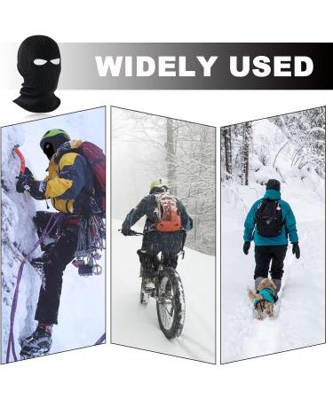 Skhaovs 2 Pack Knitted Sturm Hood Warm Winter Ski Mask Balaclava for Men & Women | Black Full Face Mask for Outdoor Sports - Buy Online on SooperMarket.com