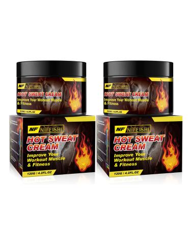 2 Pack Hot Cream Fat Burning Cream for Belly Slim Shaping Workout Enhancer Gel for Women and Men Sweat Slimming Cream for Thighs Legs Tummy Arms and Buttocks