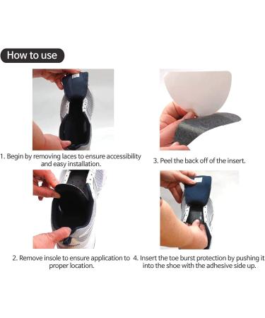 Shoe Toebox Blowout Prevention Patch - Black | Toebox Toeburst Insert - Buy Online on SooperMarket.com