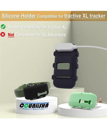 Counlisha Silicone Holder for Tractive XL GPS Tracker | Durable Scratch-Resistant Dog Collar Cover | 2-Pack in Black & Green - Buy Online on SooperMarket.com