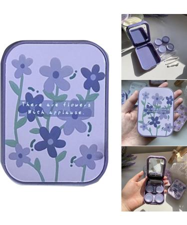 Asukohu Contact Lens Container Travel Set | Cute 5-Petal Design with Lens Remover Tool & Solution Bottle - Perfect for Daily Use - Buy Online on SooperMarket.com