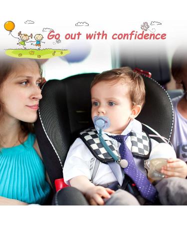 Nuanchu 4-Piece Silicone Pacifier Clips Set for Teething Toy - Navy Blue, Gray, Green - Baby Pacifier Holder for Boys and Girls - Buy Online on SooperMarket.com