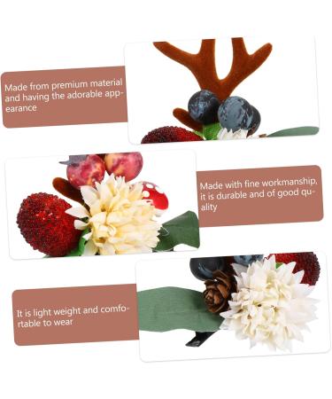 ABOOFAN 4 Pairs Reindeer Antler Hair Clip Christmas Characters Hairpin Reindeer Hairpin Reindeer Antlers Hair Clips Barrettes for Women Christmas Hair Decorations Accessories Fairy Child - Buy Online on SooperMarket.com