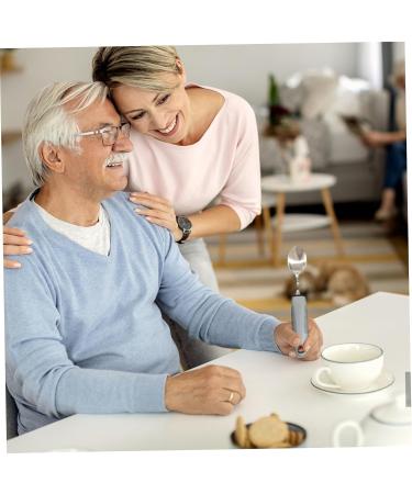 Adaptive Utensils Disability Aids 3PCS Stainless Steel Curved Cutlery Set with Mirror Polishing Bendable Design & Non-Slip Handles for Disabled Hands Flexible Tableware for Elderly & Patients - Buy Online on SooperMarket.com