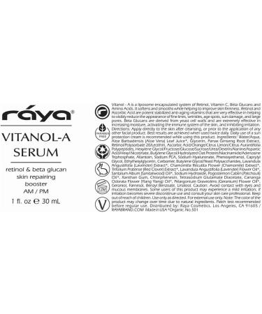 RAYA Serum for Face | Vitamin A & C Anti-Aging Formula | Antioxidant Skin Care for Oily Skin | Smoothing & Refining Chamomile Serum - Buy Online on SooperMarket.com