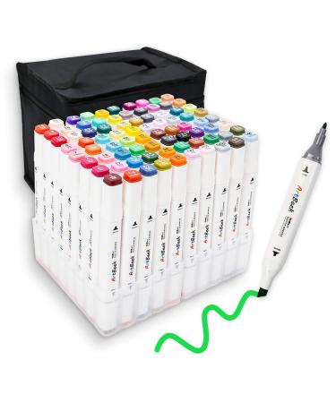 ArtBeek 80 Colors Alcohol Markers Set, Illustration Markers, Permanent markers, Dual Tip Art Markers, Markers for Kids, Sketch Markers for Drawing
