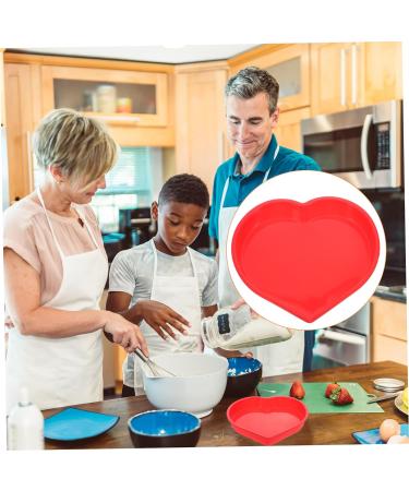 PRETYZOOM Mold Heart Shaped Biscuit Heart Cupcake Pan Silicone Cookie Mini Cupcake Heart Cake Pan Baking Supply Tube Baking Tins Cake Tin Red Wedding Large Baking Dish Silica Gel - Buy Online on SooperMarket.com