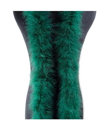 Z JONES 2.15 Yards 40g Fluffy Marabou Feather Boas for Dancing Wedding Crafting Party Dress Christmas Tree Halloween Costume Decoration(Blackish Green)