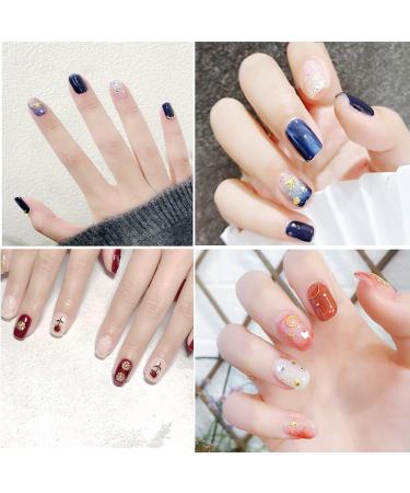 WEILUSI 3D Nail Art Steel Studs Summer Metal Charms - Ocean Mix Shapes Gold Studs for Women DIY Manicure Decor 1Box - Buy Online on SooperMarket.com