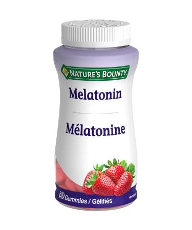 Nature's Bounty Melatonin Supplement Helps Reset Bodys Sleep-Wake Cycle 2.5mg 60 Gummies