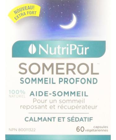 Nutripur Somerol - Sleep Aid 60 vegetarian capsules - Buy Online on SooperMarket.com