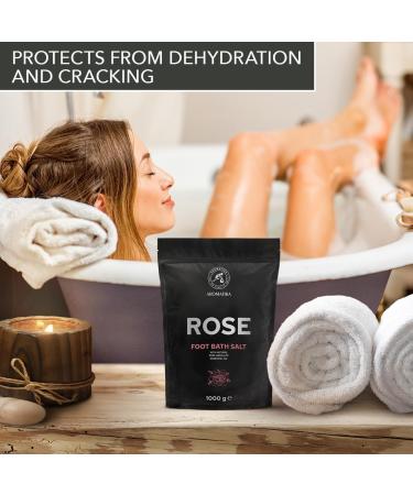 Foot Bath Salt with Sea Salt & Rose Oil - 1kg Pedicure Additive for Tired Feet - Natural Foot Care - Buy Online on SooperMarket.com