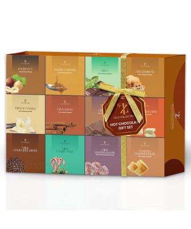 Hot Chocolate Gift Set - 12 Pack Premium Hot Chocolate Drinks with Various Flavours Selections - Luxury Hot Chocolate Gift Set for Kids and Adult