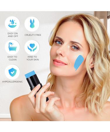 Halloween Blue Face Paint Stick 1.06 Oz | Washable Water Based Body & Face Paint for Adults & Children - Perfect for Cosplay, SFX & Halloween Makeup - Buy Online on SooperMarket.com