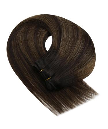 Buy Youngsee Tressen Real Hair Extensions - Dark Brown Ombre 45cm - 100g Remy Weft - International Shipping - Buy Online on SooperMarket.com