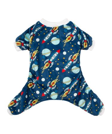 CuteBone Dog Pjs Onesies Pet Clothes Jumpsuit Cat Apparel Soft Puppy Pajamas Medium Rocket