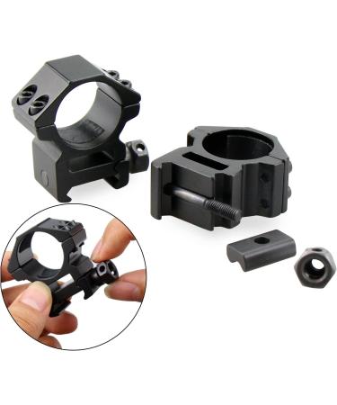 Modkin Rifle Scope Rings - Medium Profile Scope Mounts for Picatinny/Weaver Rail (1 inch, Set of 2) - Buy Online on SooperMarket.com