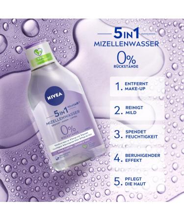 Nivea Micellair 5 in 1 Micelle Water for Sensitive Skin | 100ml | Perfume-Free Facial Toner | 6 Pack | International Shipping Available - Buy Online on SooperMarket.com