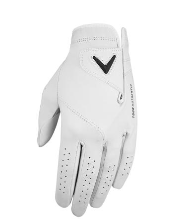 Callaway Golf 2020 Tour Authentic Glove White Medium-Large Cadet Worn on Left Hand