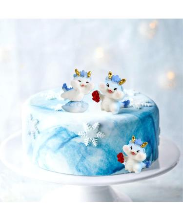 Cyodoos 2PCS New Year Decoration Dessert Cupcake Toppers Spring Festival Party Supplies Baking Accessories Dessert Dragon Selection New Year Party Supply Dragon Cupcake Toppers - Buy Online on SooperMarket.com
