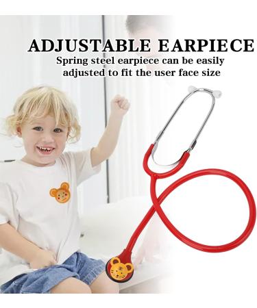 Kids Pediatric Clinician Stethoscope - Cartoon Animals Accurate Sound Soft Earplugs Adjustable Earpiece - 5 Animal Heads Included - Buy Online on SooperMarket.com