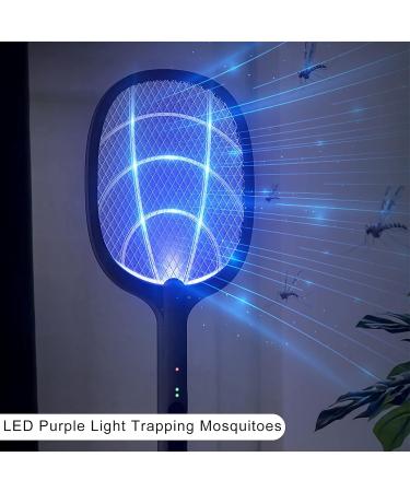 Weidasi 2 in 1 Large Electric Mosquito Swatter Bug Zapper Mosquito Lamp Fly Killer Insect Swatte 3000 Volt USB Rechargeable LED Purple Light Trapping Mosquitoes 3 Layers Safety Mesh Design - Buy Online on SooperMarket.com