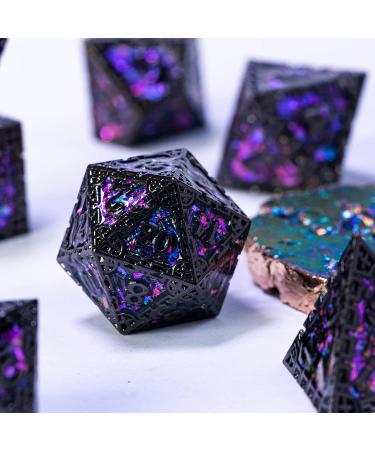 UDIXI Metal DND Dice Set - 7PCS Polyhedral Dragon D&D Dice - Perfect Dungeons and Dragons Gift - Role Playing Metal Dice Set (Black 2) - Buy Online on SooperMarket.com