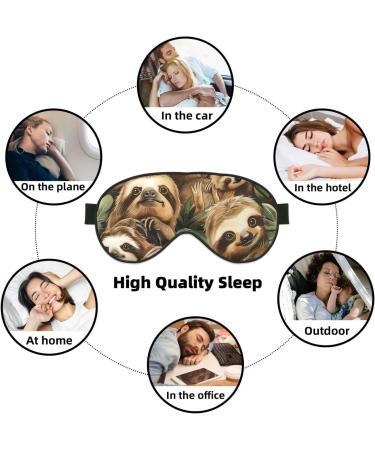 SSIMOO Cute Sloth Soft Sleep Eye Mask | Breathable Travel Eye Patch for Women | Ideal for Relaxation & Sleep - Buy Online on SooperMarket.com