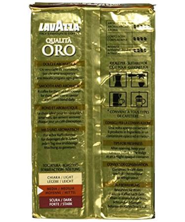 Buy Lavazza Qualit Oro Ground Coffee - 100% Arabica Fruit & Floral Aromas Velvety Espresso 250g (4 Pack) - International Shipping Available - Buy Online on SooperMarket.com