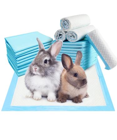 Tfwadmx 100 Pcs Rabbit Pee Pads Disposable Cage Liners Leak-Proof Super Absorbent Potty Training Pad for Puppy Guinea Pigs Hedgehog Hamsters Chinchillas Cats and Other Small Animals
