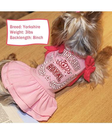 KYEESE 2Pack Dog Dresses Princess Bowtie Sundress for Small/Medium Dogs - Purple+Pink - Buy Online on SooperMarket.com