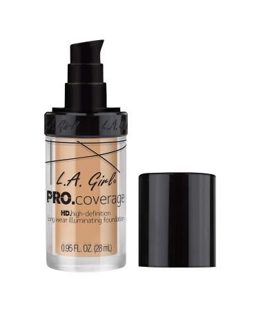 L.A. Girl Pro Coverage HD Foundation - Natural 0.95 fl oz | Flawless Finish & Long-lasting Wear - Buy Online on SooperMarket.com
