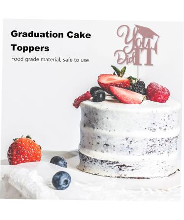Warmhm 20 Pcs 2021 Graduation Cake Arrangement Cover Rose Goldx2pcs 13x13.5cmx2pcs - Buy Online on SooperMarket.com