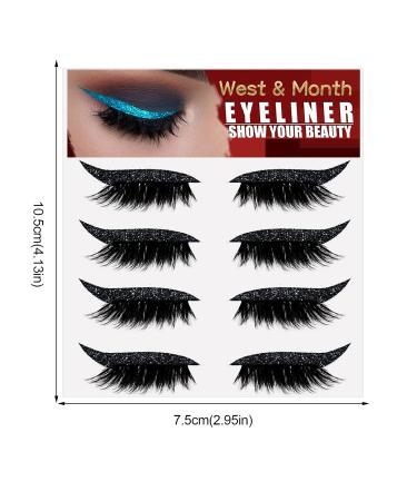 Eyelin 2-in-1 Reusable Eyelash Sticker & Eyeliner | Waterproof Stick-On Beauty Tool - Black - Buy Online on SooperMarket.com