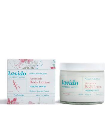 Lavido - Natural Aromatic Body Lotion | Clean  Non-Toxic Skincare (Patchouli + Vanilla  8.4 fl oz | 250 ml) 250 ml / 8.45 Fl Oz