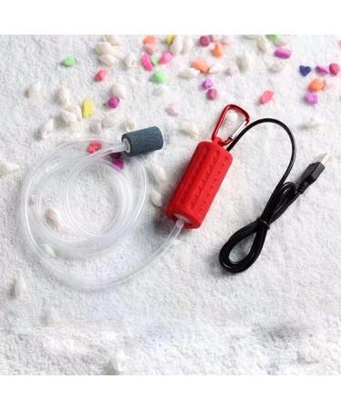 Quiet USB Mini Oxygen Pump for Aquariums - Energy-Efficient Bubbler with Air Stone & Hose - 1W Red - Buy Online on SooperMarket.com