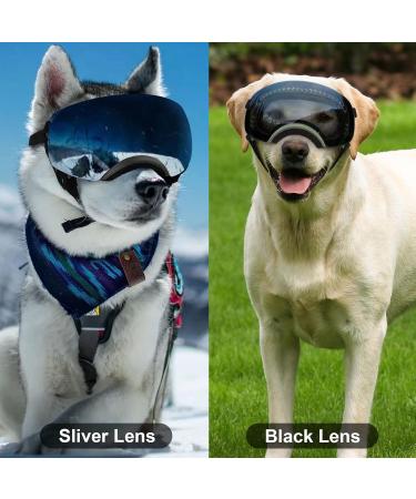 Ownpets Large Dog UV Sunglasses with 2 Magnetic Lenses - Windproof, Snowproof, and Protective Goggles for Long Snout Dogs - Green Frame - Buy Online on SooperMarket.com