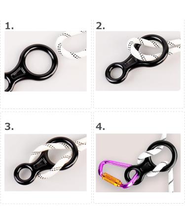 Azarxis 35kN Figure of Eight Descender - Blue Climbing Gear for Outdoor Recreation | International Shipping - Buy Online on SooperMarket.com