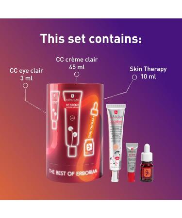 Erborian CC Cream with Centella Asiatica - Lightweight Skin Perfector & Brightening Face Cream - Fair Shade SPF 25 - Korean Skincare - 15ml, 45ml, 3ml, 10ml - Buy Online on SooperMarket.com