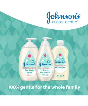 Johnson's Baby Cotton Touch 2-in-1 Bath & Wash 500ml - Gentle Hair and Body Wash for Newborns - pH Balanced, Sensitive Skin - Real Cotton Blend - Pack of 1 - Buy Online on SooperMarket.com